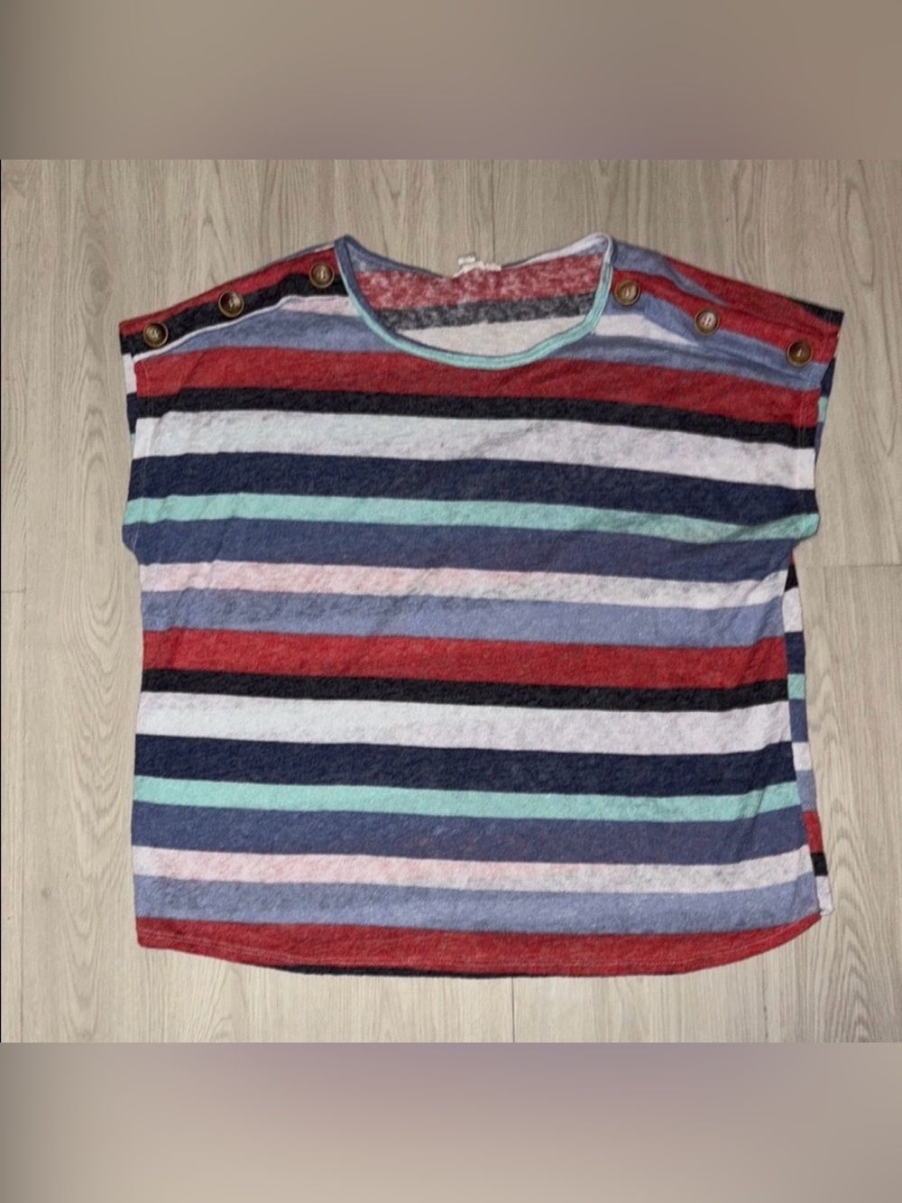 EXCLUSIVE ONE Striped Multicolor Women's Blouse 3X